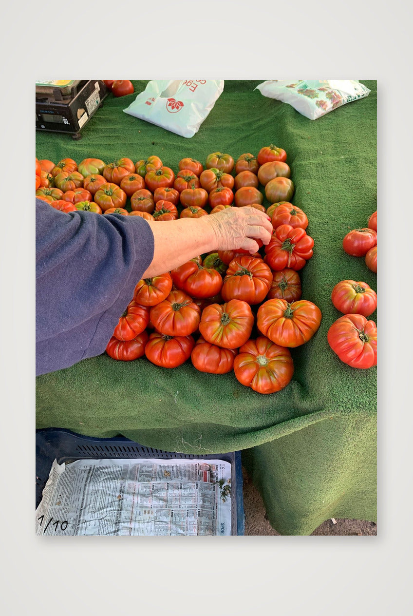 Tomatoes at the market — 60×80cm, 24×31" Print only