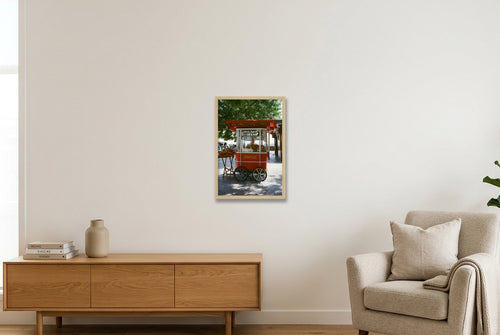 simit seller — 30×45cm, 12×18" Oak Frame