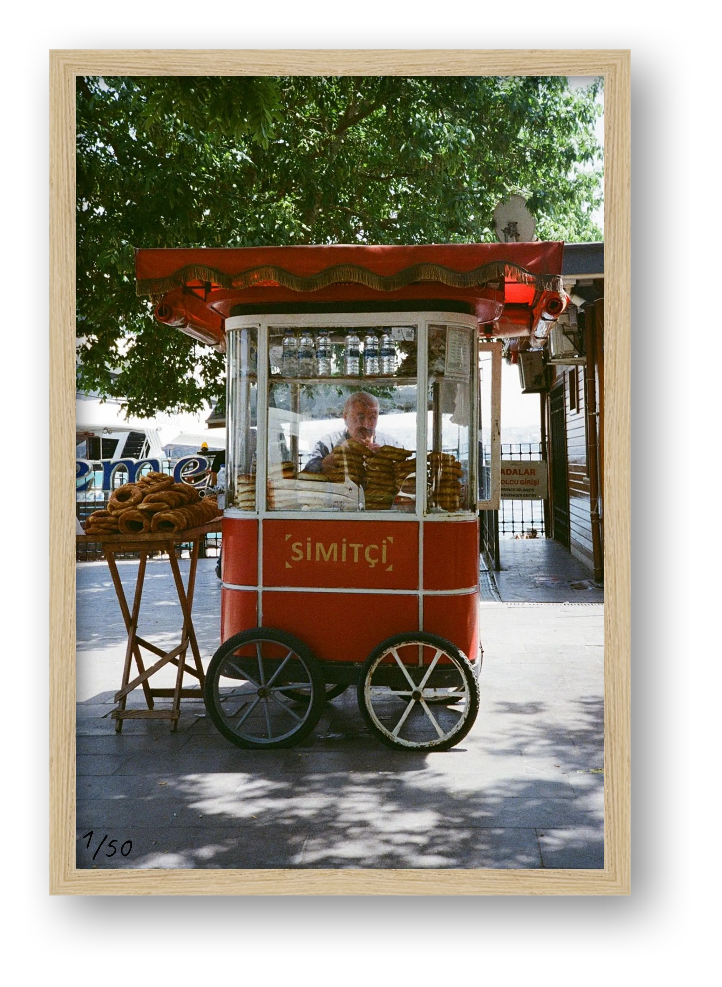 simit seller — framed
